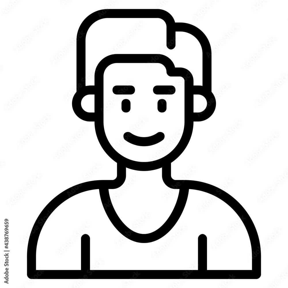 profile outline style icon