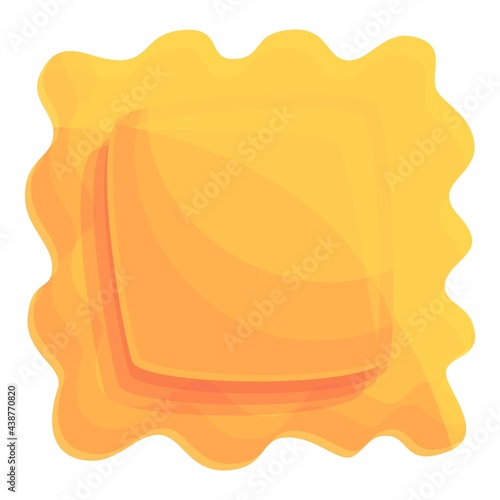 Italian ravioli icon. Cartoon of Italian ravioli vector icon for web design isolated on white background