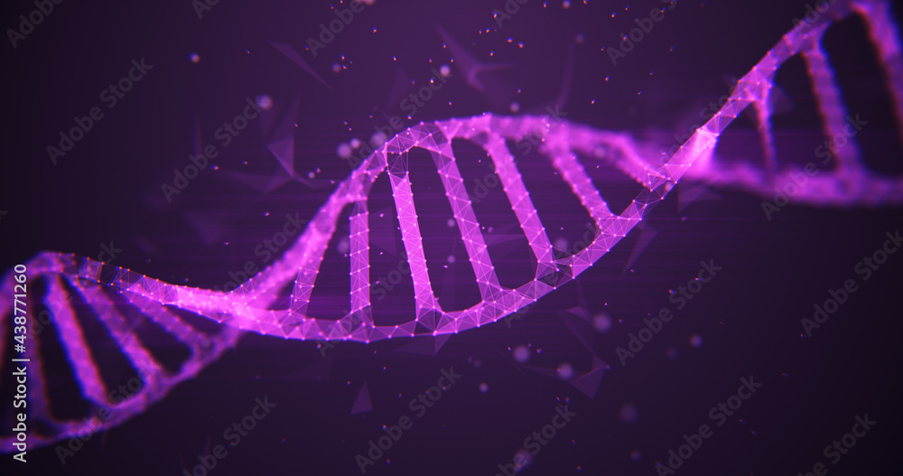 Concept dna animation background. 3D render turning molecule motion Concept dna animation background. 3D render turning molecule motion