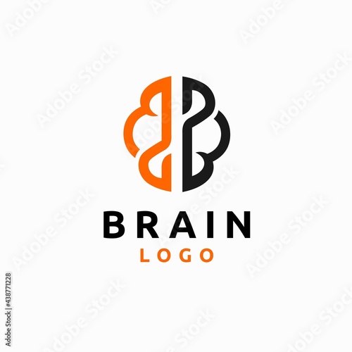 Smart Brain Vector, brain technology logo