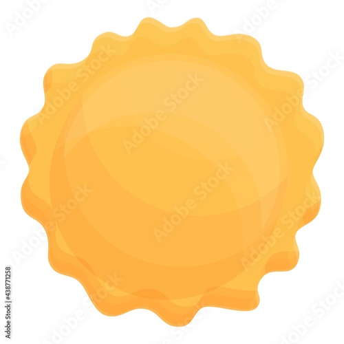 Round ravioli icon. Cartoon of Round ravioli vector icon for web design isolated on white background