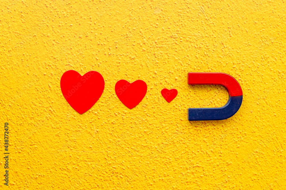 love concept. Horseshoe with heart shapes Stock Photo