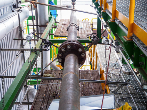 Orifice plate of flow transmitter during construction.