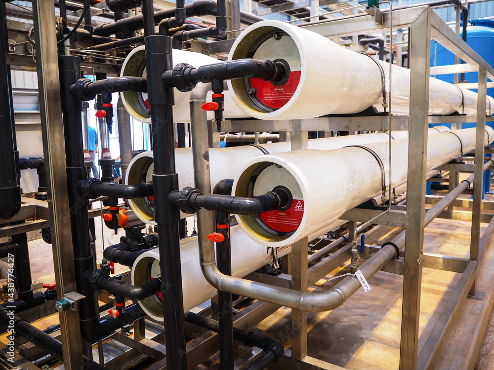 A reverse osmosis plant of water treatment plant in industrial zone at ...