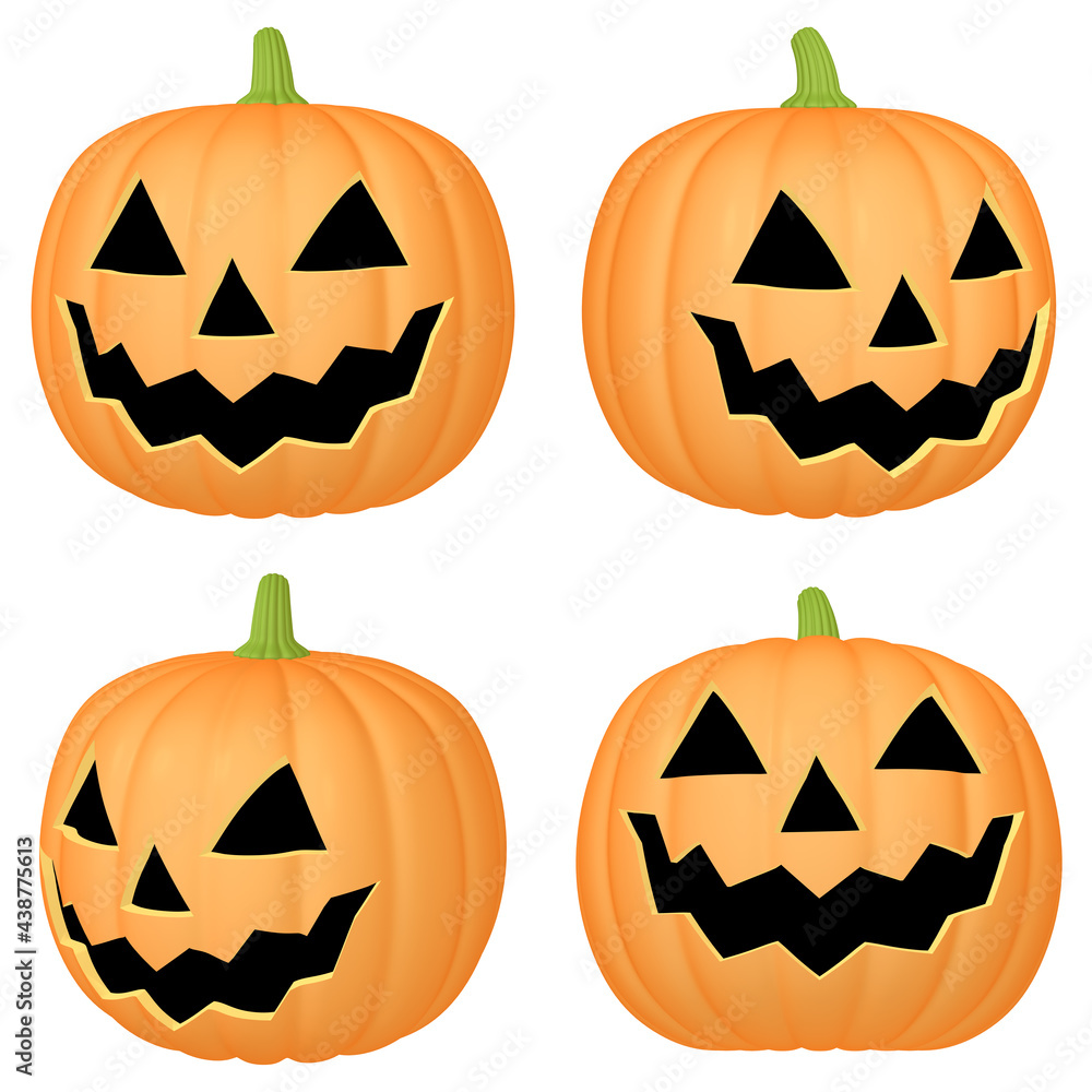 ハロウィンのイラスト素材 カボチャのお化け C 四点セット Stock Illustration Adobe Stock ハロウィンのイラスト素材 カボチャのお化け C 四点セット Stock Illustration Adobe Stock