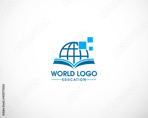 world education logo concept globe logo