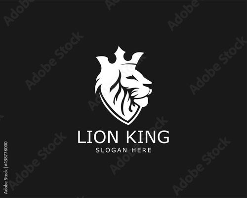 lion king logo creative shield head lion