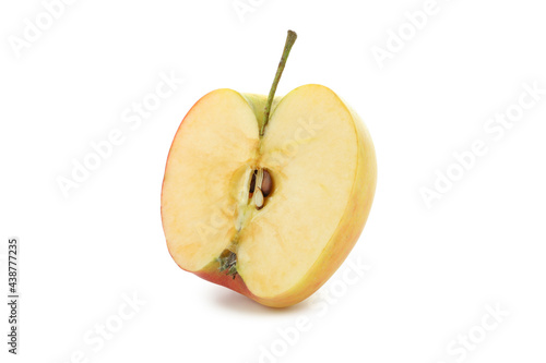 Half of apple isolated on white background