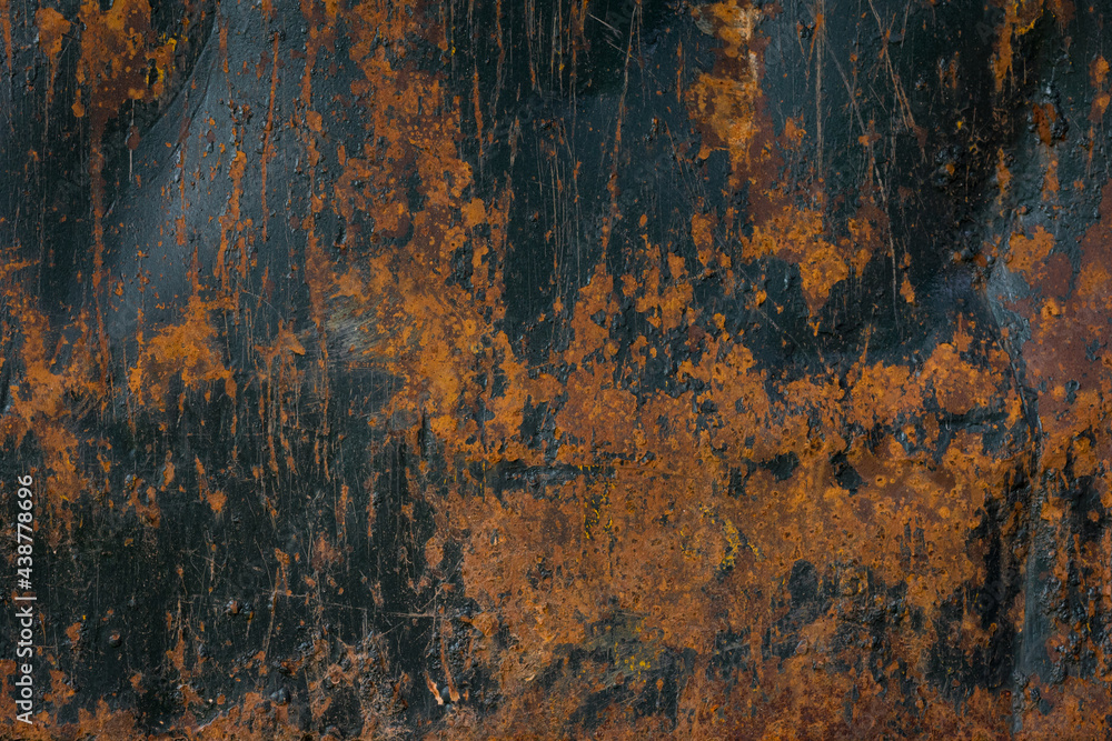 Naklejka premium Grunge rusted metal texture, rust, and oxidized metal background. Old metal iron panel