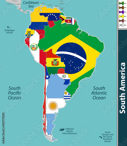 Map of South America