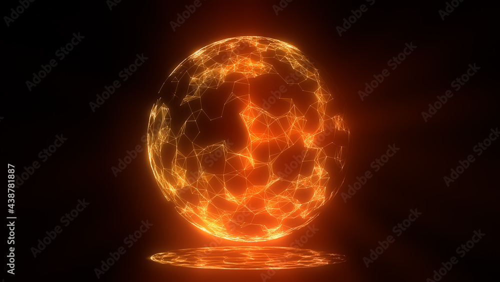Fototapeta premium Concept globe with connections lines and points