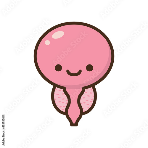 Male prostate disease vector icon flat illustration