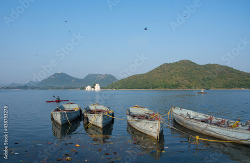 boats on the lake
