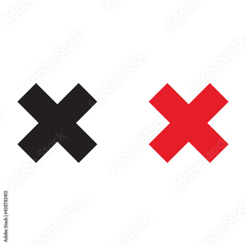 stop icon. Cross mark vector icon