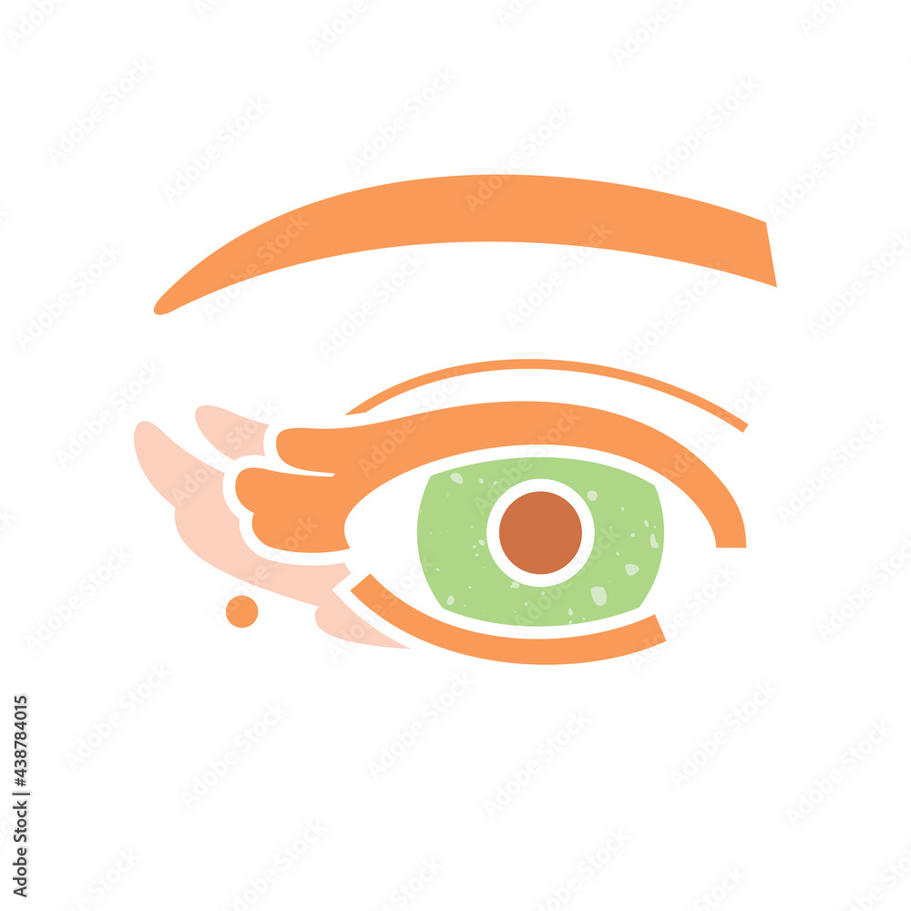 Obraz premium Isolated vector icon of beautiful female eye