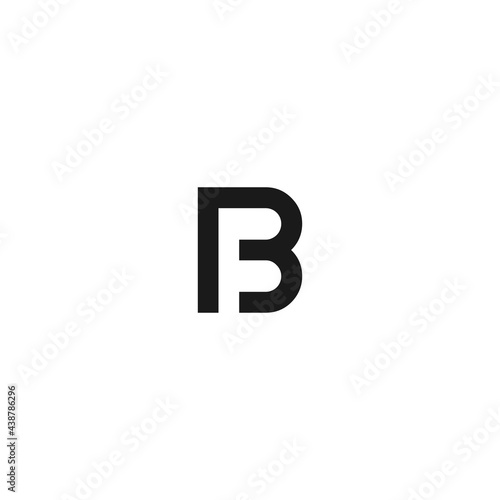 Alphabet letters monogram initials BF © KRN
