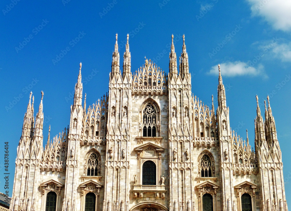 facade Duomo in Milan, Italy