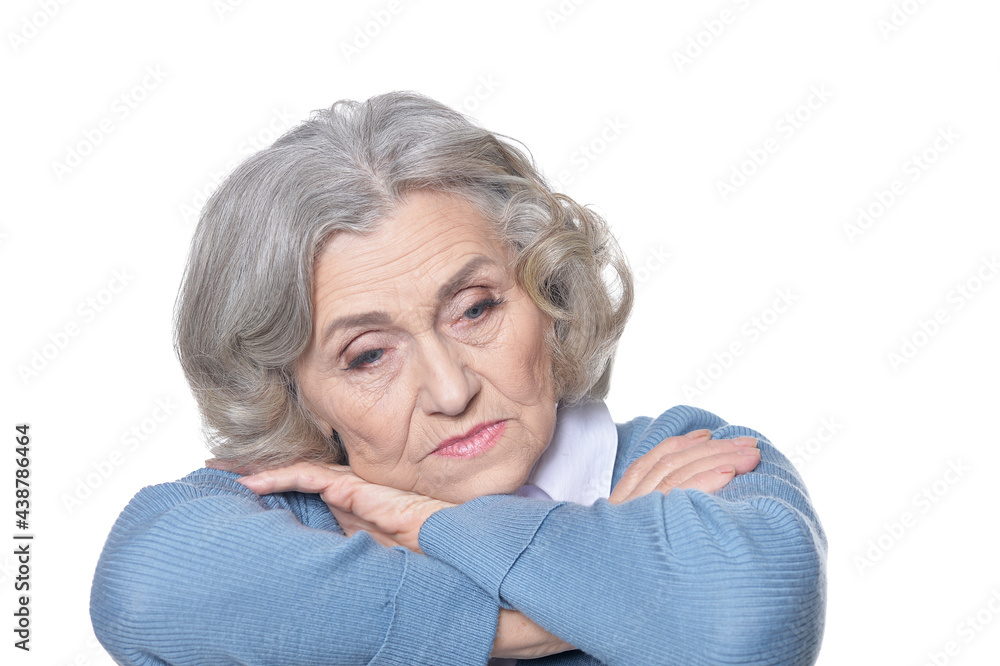 Portrait of sad senior woman Portrait of sad senior woman