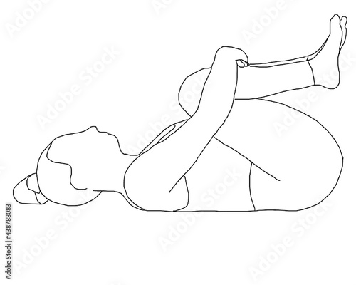 yoga, apanasana, knees to chest pose