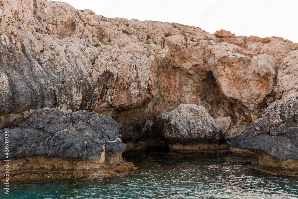 Volcanic cliffs on the shore of Cyprus