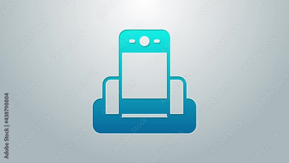 Blue line Metal detector in airport icon isolated on grey background. Airport security guard on metal detector check point. 4K Video motion graphic animation Blue line Metal detector in airport icon isolated on grey background. Airport security guard on metal detector check point. 4K Video motion graphic animation