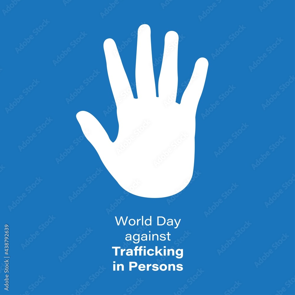 Fototapeta premium vector illustration for world day against trafficking's in person