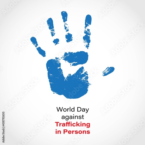 vector illustration for world day against trafficking's in person
