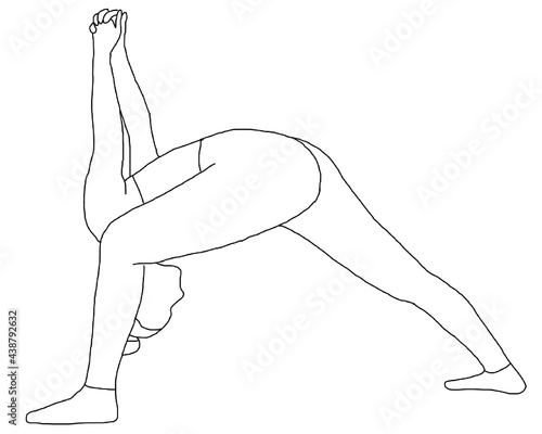 yoga pose, baddha virabhadrasana, humble warrior 