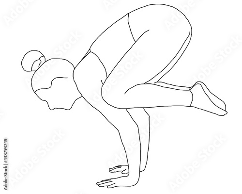 yoga, bakansana, crow pose