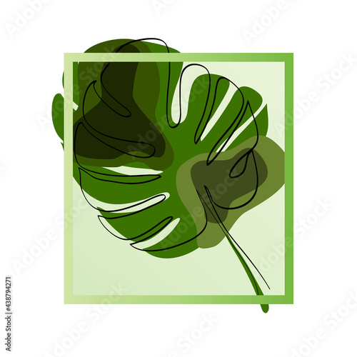 Abstract frame with tropica...
