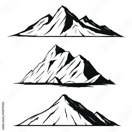 set of mountains Illustration