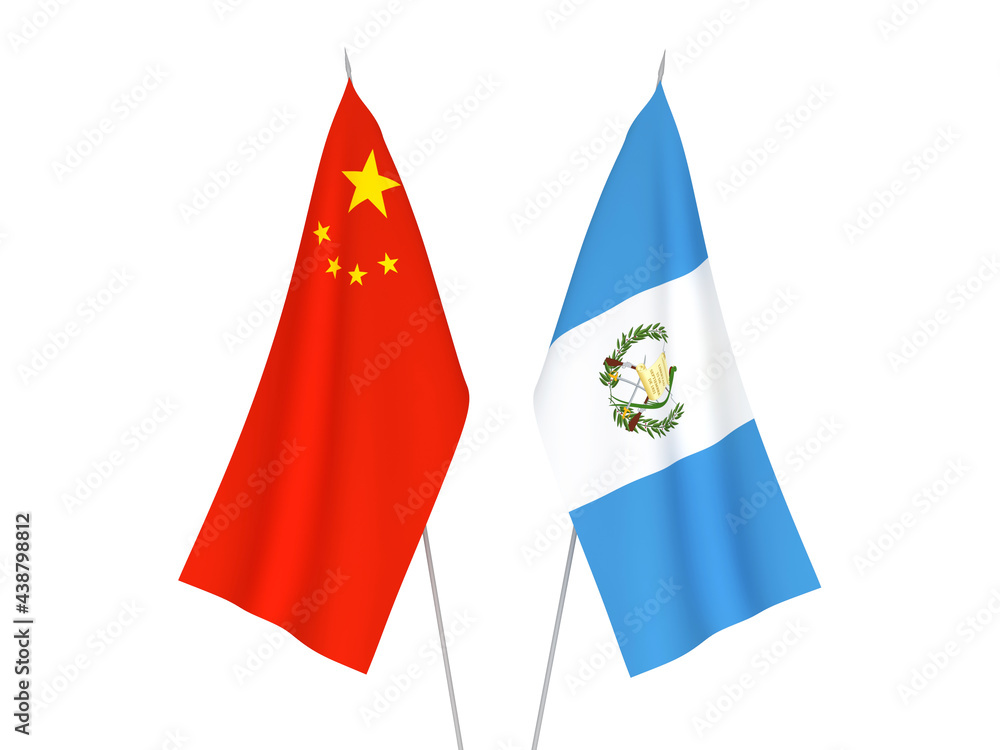Obraz premium China and Republic of Guatemala flags