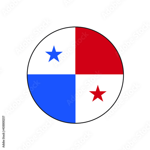 Free Download Panama Circle Flag Vector Icon Button for North or Central American Island Concepts.  - GFXLoad