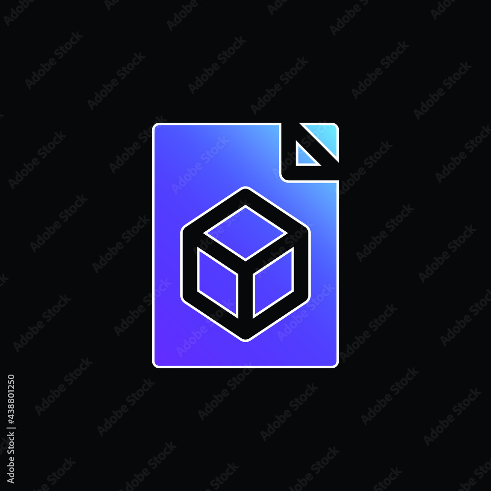 3d File blue gradient vector icon 3d File blue gradient vector icon