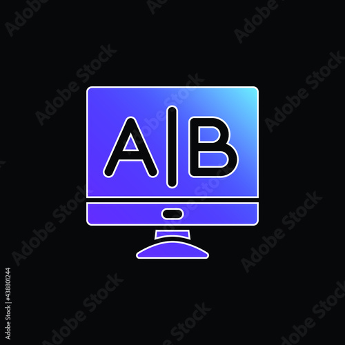 Ab Testing blue gradient vector icon
