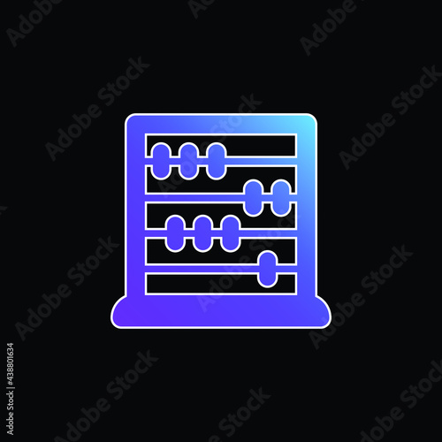 Abacus blue gradient vector icon