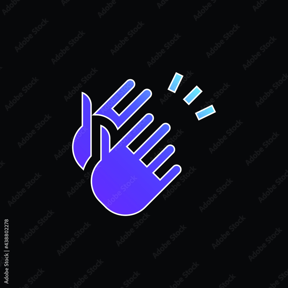 Applause blue gradient vector icon Applause blue gradient vector icon