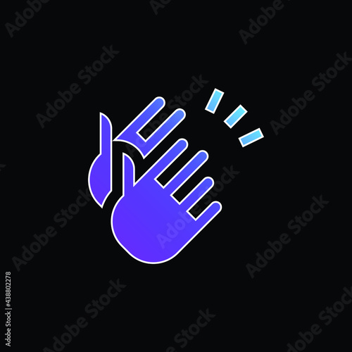 Applause blue gradient vector icon