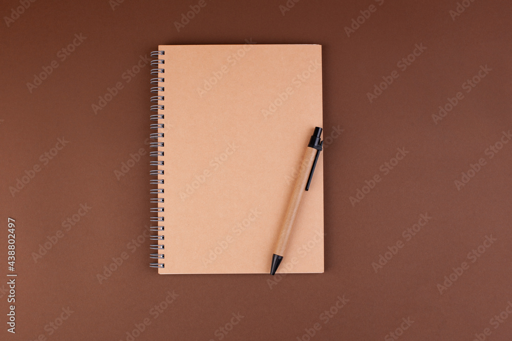 Recycled paper stationery. Notebooks and notebooks from eco materials. in the style of minimalism. High quality photo. Copy space Recycled paper stationery. Notebooks and notebooks from eco materials. in the style of minimalism. High quality photo. Copy space