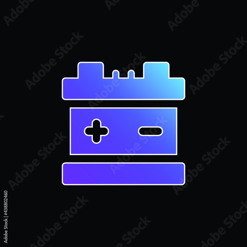 Battery blue gradient vector icon