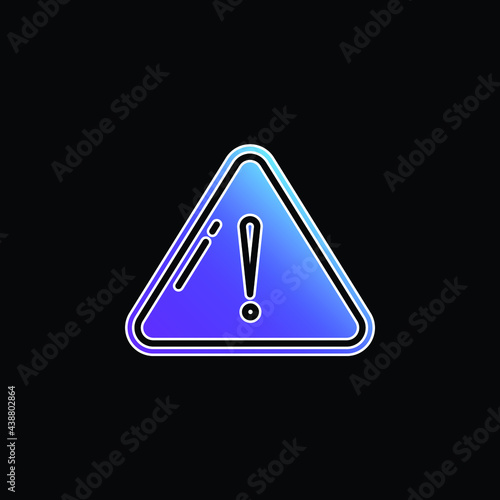 Alert blue gradient vector icon