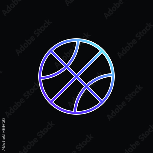 Basketball Match blue gradient vector icon