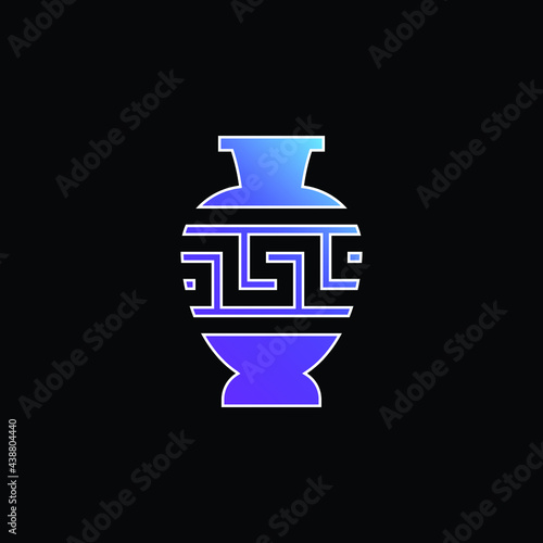 Amphora blue gradient vector icon