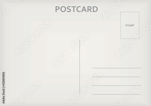 Postcard back template. vector illustration