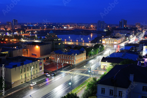Lights of the night city of Chelyabinsk