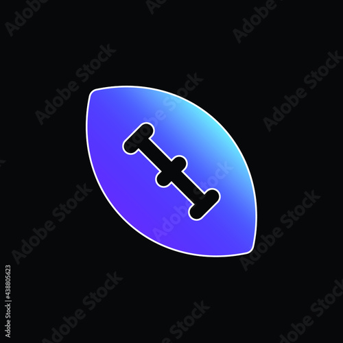 American Football Ball blue gradient vector icon