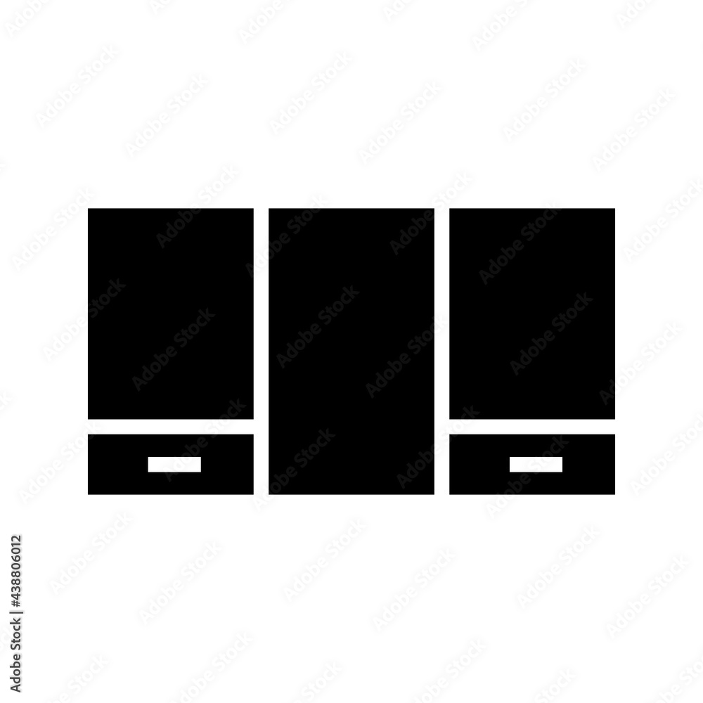 wardrobe icon, line style vector on white background wardrobe icon, line style vector on white background