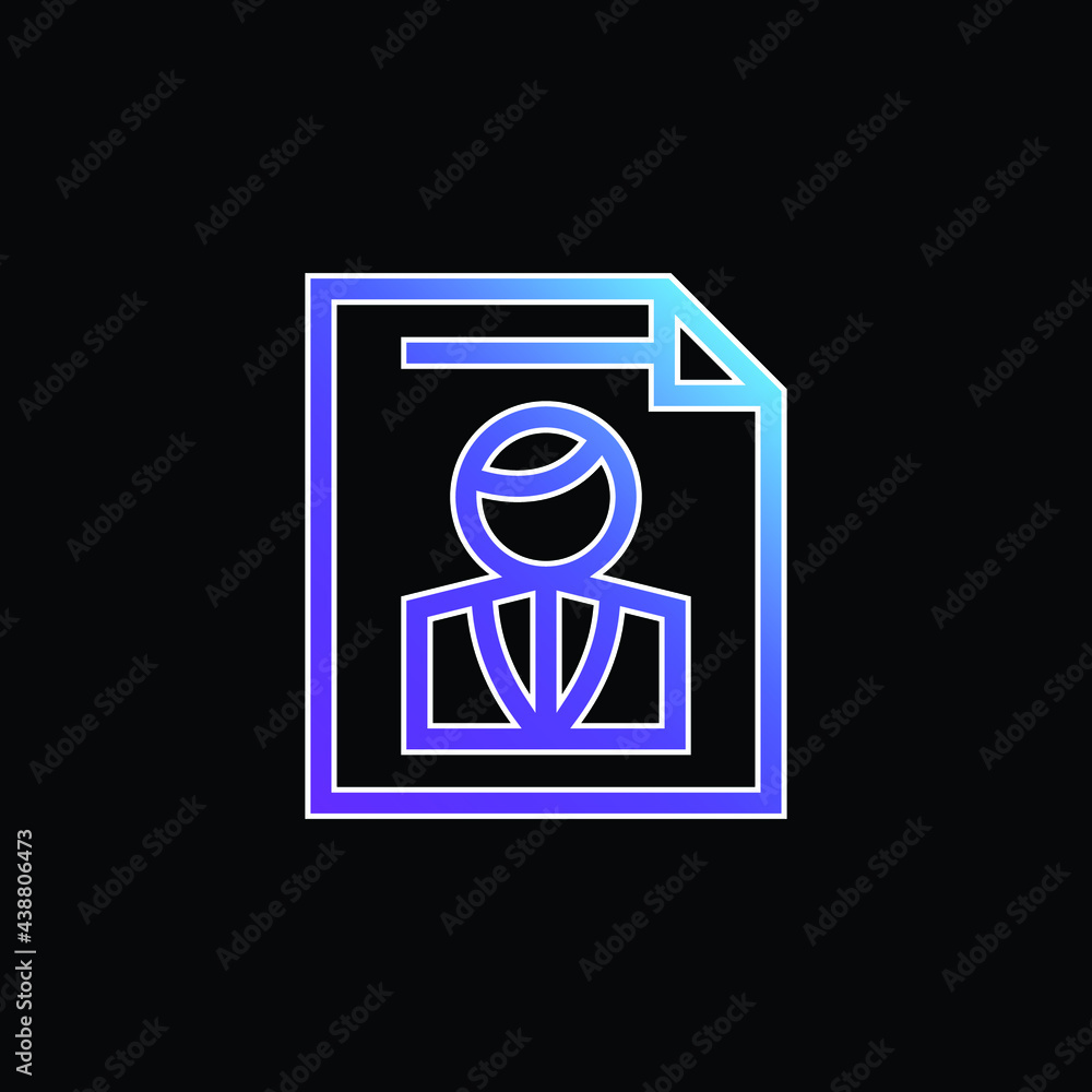 Ballot blue gradient vector icon Ballot blue gradient vector icon