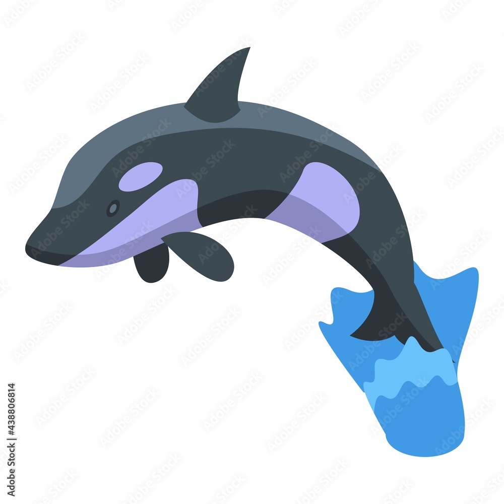 Fototapeta premium Killer whale icon. Isometric of Killer whale vector icon for web design isolated on white background