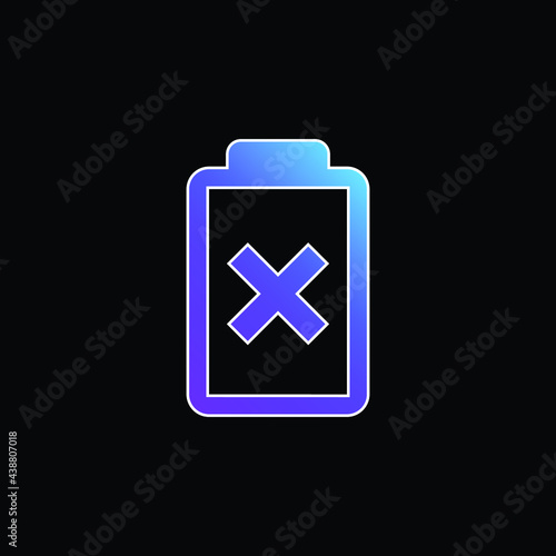 Battery blue gradient vector icon